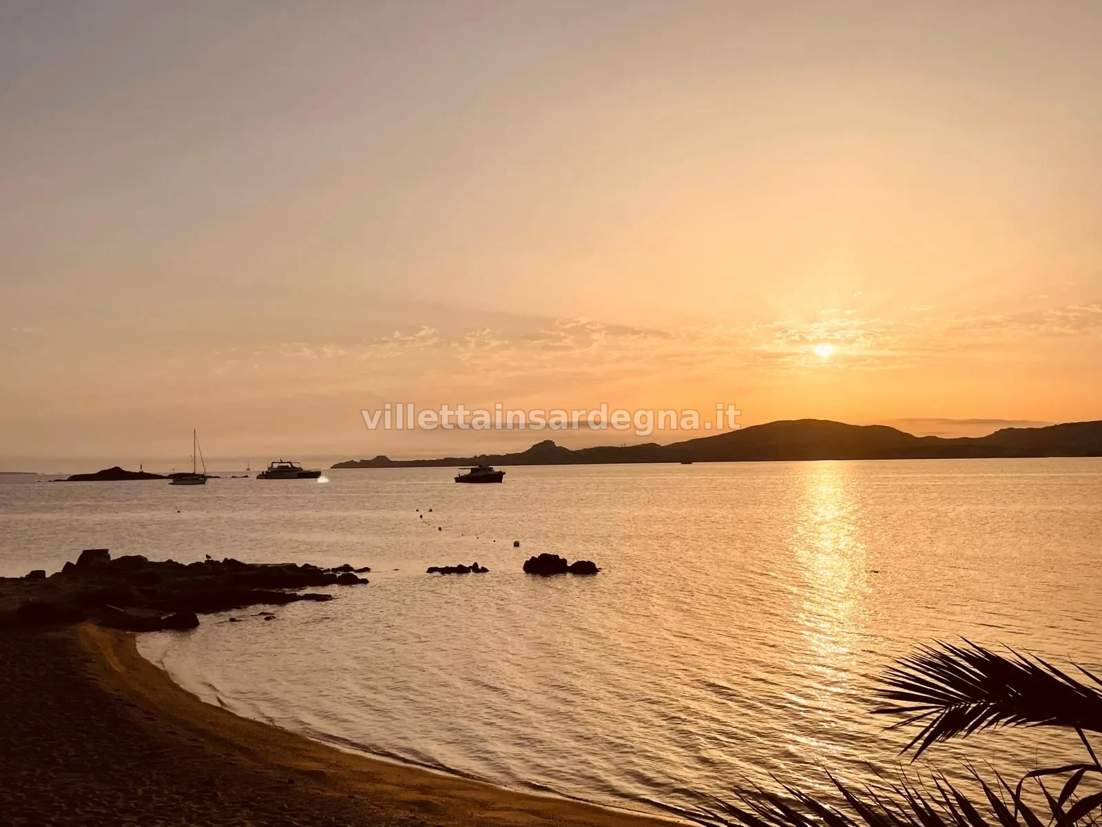 Tramonto sul mare a La Conia